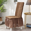 Bubble Skirt Chair Cover Household Elastic Universal One-piece  Seat Stool Cover Fabric Grid Chair Cover, Size: Universal Size(Coffee Strip)