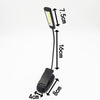 Portable Dual Flexible Arms COB LED Clip Camping Light Reading Desk Laptop Music Stand Lamp One head