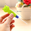 2 PCS Baby Care Ear Spoon Child Ears Cleaning Earwax Spoon Digging Ear Syringe With Light(Green Frog)