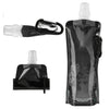 0.5L Portable Ultralight Foldable Silicone Water Bag Outdoor Sports Supplies Hiking Camping Soft Flask Waterproof Bag(Black)
