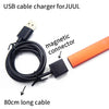 2 PCS Dual Port Universal 80cm Long Micro USB Charger for JUUL Magnetic Adsorption Fast Charging Wire