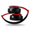 HIFI Stereo Wireless Bluetooth Headphone for Xiaomi iPhone Sumsamg Tablet, with Mic, Support SD Card & FM(Orange black)