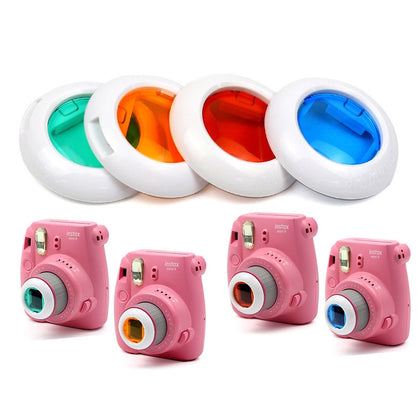 Colorful Camcorder Close-up Colored Lens Filter for Polaroid Fujifilm Instax Mini 9 8 8 7S KT Instant Film Cameras