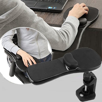 Rotation Computer Desktop Laptop Mouse Tray Elbow Pad Wrist Rest Plate Support Install on Desk and Chair