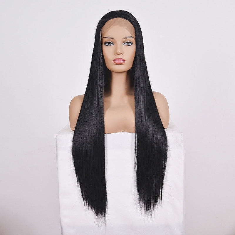 Straight Lace Front Human Hair Wigs, Stretched Length:24 inches, Style:2