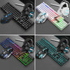 X-L SWAB GX50 Computer Manipulator Feel Wired Keyboard + Macro Programming Mouse + Headset, Color： Black Mixed Light