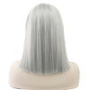 Short Straight Heat Resistant Synthetic Hair Gray Nature Black Women Party Cosplay Wigs, Random Color Delivery