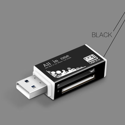Multi in 1 Memory SD Card Reader for Memory Stick Pro Duo Micro SD,TF,M2,MMC,SDHC MS Card(Black)