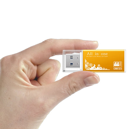 Multi in 1 Memory SD Card Reader for Memory Stick Pro Duo Micro SD,TF,M2,MMC,SDHC MS Card(Gold)