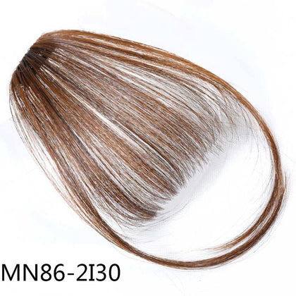 Fake Bangs Clip Hairpiece Synthetic Bangs Hair(Light Brown)