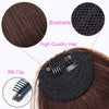 Fake Bangs Clip Hairpiece Synthetic Bangs Hair(Light Brown)