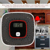 Carbon Monoxide Detector Gas Alarm Sensor Poisoning Gas Tester Human Voice Warning Detector with LCD Display(Black)