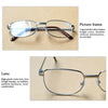 Full Metal Frame Resin Lenses Presbyopic Glasses Reading Glasses +4.00D(Gold)