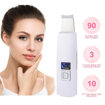 Ultrasonic Deep Face Cleaning Machine Skin Scrubber Remove Dirt Blackhead Facial Whitening Lifting Beauty Instrument