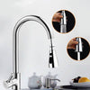 Kitchen Pull-out Faucet Hot And Cold Home 304 Stainless Steel Retractable Rotating Faucet, Style:Copper Plating + Water Stop