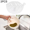 2 PCS Leaf Shaped Rice Wash Gadget Noodles Beans Colanders Strainers Cleaning Tool, Size:10.5x14.5cm(White)