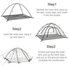 Naturehike Tent Outdoor Rainstorm-proof Thickened Beach Seaside Camping Equipment, Style:2 People(Bright Moon White)