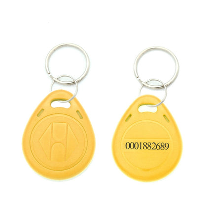 10 PCS 125KHz TK/EM4100 Proximity ID Card Chip Keychain Key Ring(Orange)