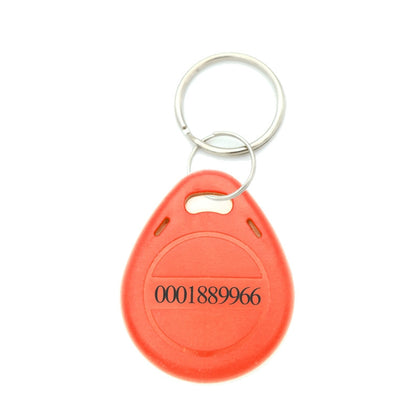 10 PCS 125KHz TK/EM4100 Proximity ID Card Chip Keychain Key Ring(Red)