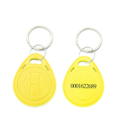 10 PCS 125KHz TK/EM4100 Proximity ID Card Chip Keychain Key Ring(Yellow)