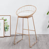 Simple High Stool Creative Casual Nordic Ring Cafe bBar Table and Chair, Size:High 65cm(Matt Black)
