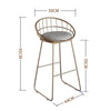 Simple High Stool Creative Casual Nordic Ring Cafe bBar Table and Chair, Size:High 65cm(Golden)