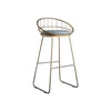 Simple High Stool Creative Casual Nordic Ring Cafe bBar Table and Chair, Size:High 65cm(Silver White)