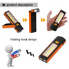 3W Adjustable Bright  Magnet COB LED Work Light Inspection Hand Torch Magnetic Camping Tent Lantern Lamp with Hook(Orange)
