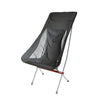 Outdoor Portable Folding Chair Ultralight Aluminum Alloy Moon Camping Beach Chair, Color:Black Surface-Red Background