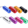 10 PCS Portable Sealed Waterproof Aluminum Alloy First Aid Pill Bottle with Keychain(Blue)
