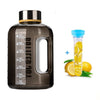2.2L PETG Material Gym Large Capacity Sports Water Bottle With Fruit Filter(Black)