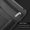 Car Sun Block Glasses Case Document Holder Car Plastic Frame Zipper Type Multi-Function Card Bag Storage Bag(Black)