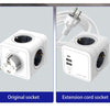 Creative Power Cube Socket Conversion Socket, EU Plug In-Line Gray