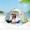 Beach Seaside Picnic Portable Sunscreen and Windproof Outdoor Full Automatic 2 second Speed Tent Opening, Style:Dinosaur Pattern