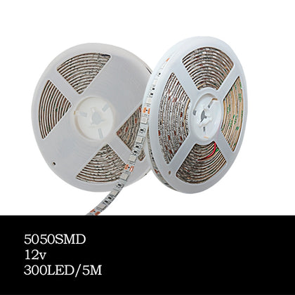 5m 300 LEDs SMD 5050 Full Spectrum LED Strip Light Fitolampy Grow Lights for Greenhouse Hydroponic Plant Non Waterproof(3 Red 1 Bl