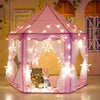 3 PCS Portable Children Princess Girl Castle Tent Play House Kids Small Folding Baby Beach Tent House(Pink)