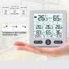 Three Dragged Multi-Function Wireless Thermometer And Hygrometer Indoor And Outdoor High-Precision Thermometer With Color Alarm(White)