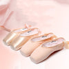 Ballet Lace Pointe Shoes Professional Flat Dance Shoes, Size: 31(Satin + Silicone Case)