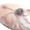 Crystal Satin Flower Decoration Dance Shoes Soft Sole Ballet Shoes Practice Dance Shoes For Children, Size: 28(PU Flesh Pink Bow )