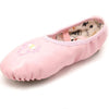 Crystal Satin Flower Decoration Dance Shoes Soft Sole Ballet Shoes Practice Dance Shoes For Children, Size: 29(PU Pink Flower)