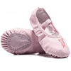 Crystal Satin Flower Decoration Dance Shoes Soft Sole Ballet Shoes Practice Dance Shoes For Children, Size: 29(PU Pink Bow)