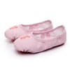 Crystal Satin Flower Decoration Dance Shoes Soft Sole Ballet Shoes Practice Dance Shoes For Children, Size: 31(PU Pink Bow)
