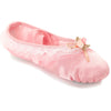 Crystal Satin Flower Decoration Dance Shoes Soft Sole Ballet Shoes Practice Dance Shoes For Children, Size: 33(Pink Bow Flower)