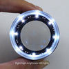 8 LED Lights 3 Groups Of Optical Glass HD With Scale 10 Times Magnifying Glass, Specification: Complex Scale Board