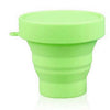 Portable Silicone Outdoor Camping Sports Eco-friendly Folding Telescopic Cup(Green)