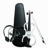 YS030 4 / 4 Wooden Manual Electronic Violin for Beginners, with Bag(White)