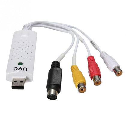 Portable USB 2.0 Audio Video Capture Card Adapter VHS to DVD Video Capture for Win7 / Win8/ XP/ Vista, Free Drive