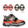 Outdoor 18-Tooth 430 Stainless Steel Crampons Snow Hiking Shoes Spikes Non-Slip Shoe Covers，SIze: M (Orange)