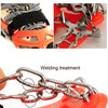 Outdoor 18-Tooth 430 Stainless Steel Crampons Snow Hiking Shoes Spikes Non-Slip Shoe Covers，SIze: M (Orange)