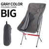 CLS Outdoor Folding Chair Heightening Portable Camping Fishing Chair(Gray)